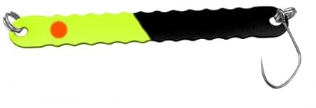 FTM Blinker zum Forellenangeln Spoon Curl Kong 3,5g 6,7cm, Farbe:neon gelb/schwarz