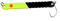 FTM Blinker zum Forellenangeln Spoon Curl Kong 3,5g 6,7cm, Farbe:neon gelb/schwarz