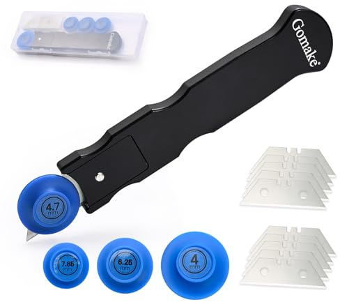 Gomake Vinyl Wrap Cutter Car Coating Film Window Tint Cutting and Trimming Alloy Roller Positioning Knife Paperback Slitter Knife Car Wrap Film Vinyl Gap-Cutter for Car Wrapping,Wallpaper Pasting F