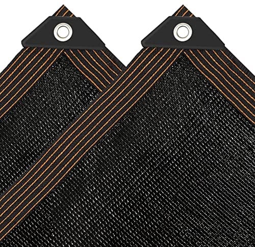 Toldo – 5 x 5 m fijo con ojal 90% de protección solar, color negro, tela para jardín, terraza, terraza, protección UV, para plantas, casas de agua, ganado