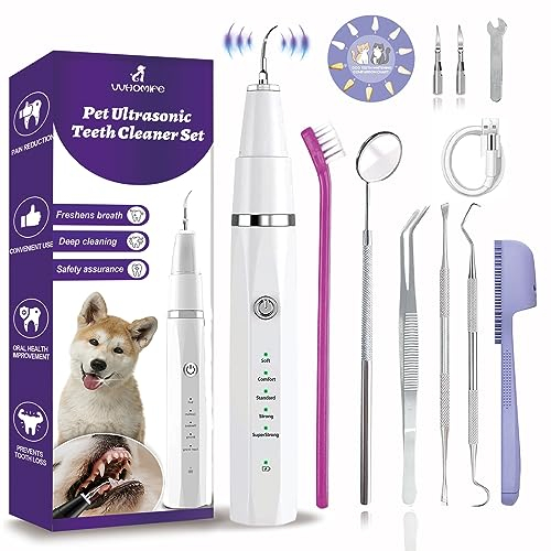Zahnreinigungsset für Hunde, Zahnbelagentferner, ultimatives Haustier-Zahnpflege-Set – Ultraschall-Zahnreiniger und Plaque-Entferner für Hunde | Komplette Mundhygiene-Lösung, entfernt Hundezahnbelag,