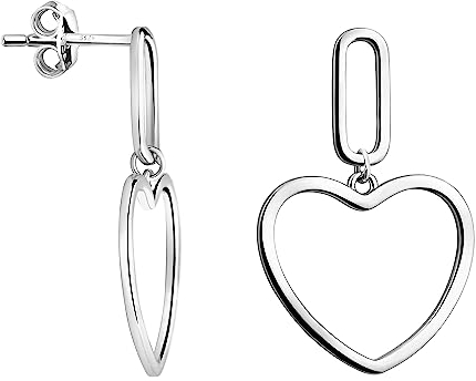 SOFIA MILANI - Damen Ohrringe 925 Silber - Herz Ohrhänger - E2074