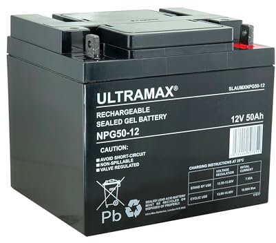ULTRAMAX NPG50-12, 12V 50Ah Sealed GEL - AGM - VRLA Battery
