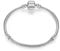 Beads R Us ® - Sterling Silver Pandora Style Snap Clasp Snake Chain Charm Bracelet in 10 sizes, Compatible with all European style Charms, Beads and Clips (23cm)