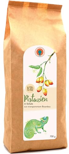 Bio-Pistazien mit Schale - 0,7kg (700g) - ungeröstet und ungesalzen