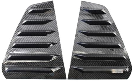 LohxA 2 Pezzi di Copertura Adesivi per Tende per finestrini Laterali Posteriori per Auto per Golf 7 Golf 7.5 MK7/7.5 GTI GTD R, Copertura per Parasole per Presa d'Aria, ABS,B-Carbon Fiber