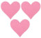 PATIKIL Iron-on Patches, 3 Pack Heart Shaped Sew Embroidered Patches Love Appliques Embellishments for Clothing Jackets Hat Backpack Repairing Decorations, Light Pink