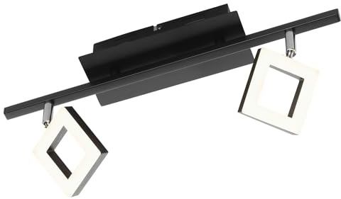 casa NOVA LED-Strahler - 44 x 18 cm - 2-flammig - Schwarz - Weiß - Aluminium - Acryl