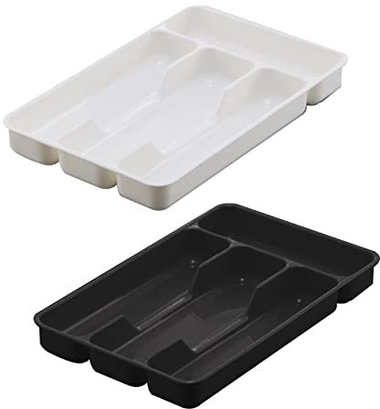 2pcs Cutlery Storage Tray Drawer Tableware Organizer Spoon Fork Storage Container Separation Box Kitchen Silverware Tray Tableware Organizer for Party