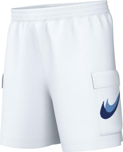 Nike Jungen Standard Issue Fleece Shorts, White, 7/8 Jahre
