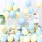 Unisun Luftballons Blau und Gelb, 60Stück 12Zoll Ballons Pastell Macaron Baby Blau Gelb Latex Luftballon Junge Männer Kinder Geburtstag Ballon Hochzeit Babyparty Jubiläum Verlobung Bachelor Party Deko