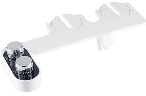 Bidet Einsatz für Toilette Wc Bidet Aufsatz für Toilette mit Einziehbare Selbstreinigende Doppeldüsen Einstellbarer Wasserdruck(Color:White)