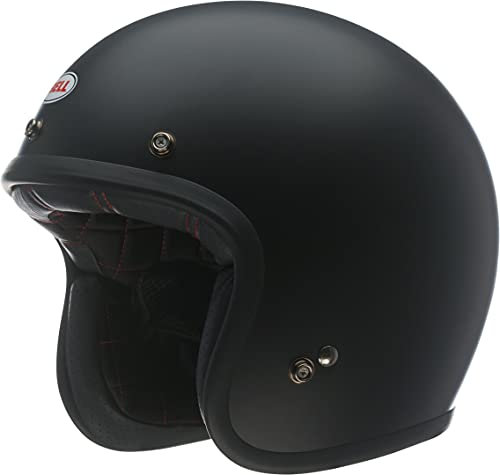 Bell Custom 500 Solid ECE Helm, inspiriert vom ersten Bell-Helm 1954, klassisches Design, ovale Form, niedriges Profil, moderner Vintage-Look, Farbe: Matte Black, Größe: 2XL