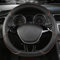 Auto Lenkradbezug für Dacia Sandero Ⅲ StepWay 2020 2021 2022-2023 2024+, Carbon Fiber Leder Anti Rutsch Atmungsaktiv Schweißabsorbierend Lenkradbezug Zubehör,O-Black Coffee