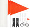 Fahrradfahne, 150 cm Fahrrad Wimpel,2Pcs Fahrrad fähnchen,Verstellbare Kinderfahrradfahne,Roller Fahrrad Wimpel Fahne,street buddy fahne,Kinderfahrrad Sicherheitswimpel