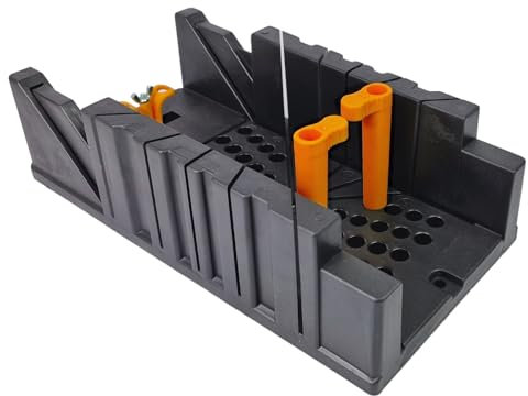 HERO Gehrungslade Schneidlade mit Haltenocken ABS Kunststoff Lade Gehrungsbox Winkelschneider 325x165x95mm Schnittwinkel: 22.5° 45° 90° Gehrungsschneidlade Sägelade