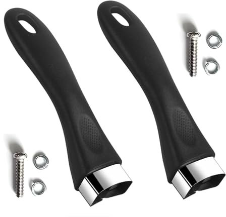 Vastsea 2 Pezzi Pentole Maniglia, Impugnatura in Pentola in Bachelite, Manico Rimovibile Con Viti, per Utilizzato Nella Maggior Parte Degli Accessori Pentole da Cucina (16×4,1 cm)
