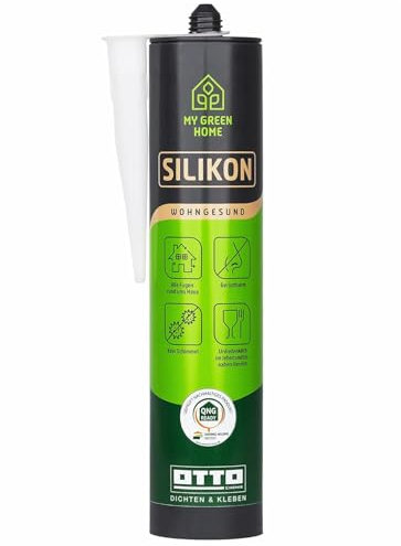 MY GREEN HOME Silicon 300 ml in Silbergrau für Bad Dusche Badewanne Waschbecken WC Fliesen Naturstein Wohn & Kinderzimmer Garten Fassade Gartenmauer Terrasse Otto-seal
