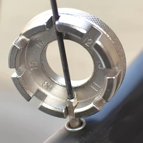 BullTek Speichenspanner für Fahrrad, 6-in-1 Universalwerkzeug zum Einstellen der Spannung und Ausrichtung von Felgen – kompatibel mit Nippeln 10–15 – Zubehör für Rennrad und MTB