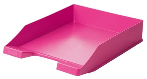 Conipa® - 10 Stück Briefablage DIN A4 pink (stapelbar) - Ablagefächer & Dokumentenablage für Schreibtisch - Ablageboxen & Bürobedarf für Briefe & Dokumente - Papier-Ablage Organizer (Büro-Artikel)