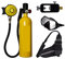 TETEOM Botella de Buceo, Equipo De Buceo 1000ML Equipo De Buceo Portátil Equipo De Buceo Rebreather De Buceo para Buceo(Yellow)