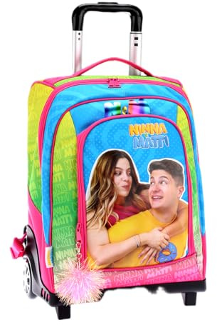Maricart | Trolley-Rucksack für die Grundschule für Kinder, 34 x 25 x 52 cm, mit Gummirädern, Rucksack für Jungen oder Mädchen, Wiegenlied und verrückt