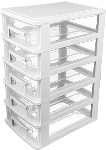 Ipetboom Gabinete de Almacenamiento Multifuncional Plástico Organizador de Escritorio Transparentes para Oficina y Hogar para Artículos y Cosméticos
