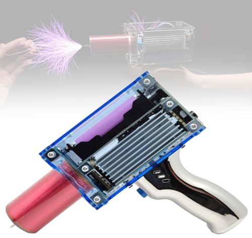 TYH Generatore di fulmini Artificiali, Pistola a Bobina di Tesla, generatore di Archi da 20.000 Volte, Mini generatore di Archi Portatile, per Modelli di Giocattoli scientifici sperimentali