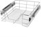 CASARIA® Bandeja de Metal Telescópica 50cm Cesta de Almacenamiento Extraíble Carga 20Kg Cocina Cromada