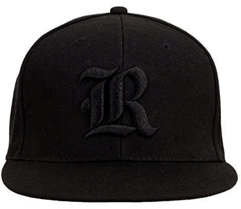 4sold Snapback-Hut, mit erhabener schwarzer 3D-Stickerei Letter, Baseball-Cap, Hip-Hop Cap, Hut, Kopfbedeckung Gr. Einheitsgröße, R