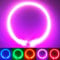 PetSol LED-Hundehalsband in Pink – wiederaufladbares USB-Sicherheitshalsband mit blinkendem Licht für Hunde, Katzen und Welpen – Größe S, M und L – modisches, im Dunkeln leuchtendes Design