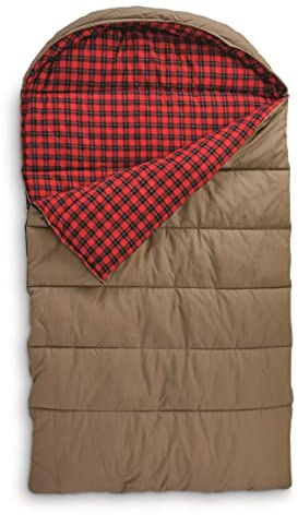 Guide Gear Canvas Hunter 0-Degree Double Sleeping Bag for Adults and Kids 2-Person Warm Winter Cold Weather Lightweight Portable for Camping, Backpacking, Hiking, Outdoors