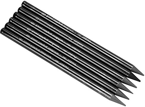 LONTG 6 Pcs Graphite Pencils Medium Soft Charcoal Sticks Woodless Sketch Pencils Writing Drawing Pencil Artist Pencil Set Assorted HB 2B 4B 6B 8B EE Pencil for Students Beginners Aspiring Artist
