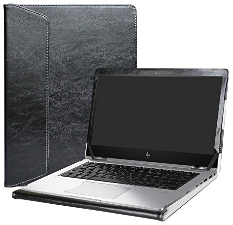 Alapmk Specialmente Progettato PU Custodia Protettiva in Pelle per 13.3 HP EliteBook x360 1030 G2 Notebook,Nero