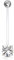 Lovepiercing Piercing Nombril Grossesse Pierre Zirconium Bébé Maternité Longue Barre Acrylique Retainer Bioflex Elena Blanc