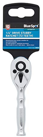 BlueSpot Tools 02020 Knarre mit 1/4-Zoll-Antrieb, 72 Zähne
