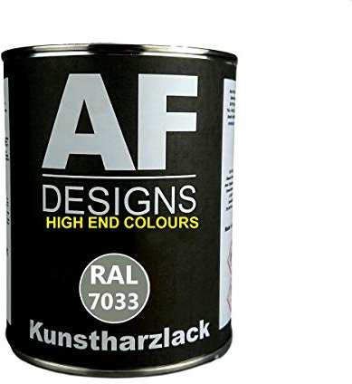 Alex Flittner Designs 1 Litre Résine Vernis Laque Teintée Peinture à Base de Résine RAL7000-7047 Brillant Satiné Mat - RAL7033 Gris Ciment Brillant