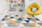 Carpeto Rugs Teppich Wohnzimmer Kurzflor Grau Modern Geometrisch Rauten Muster - Niedrigflor Teppich für Wohnzimmer Jugenzimmer Kinderzimmer/Öko-Tex Pastell Grau Gelb Blau 180 x 260 cm