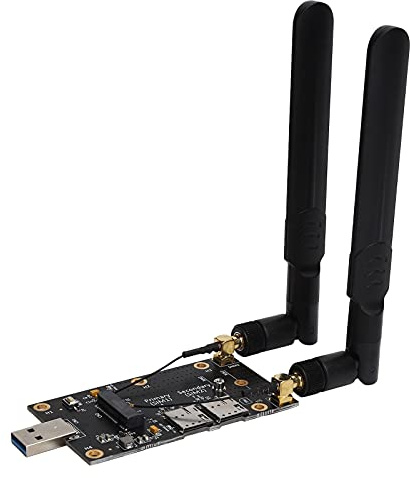 NGFF (M.2) auf USB3.0 Adapter,Wireless M.2 Karte auf USB Port Adapter mit SIM Kartensteckplatz Antennenanschluss,Unterstützung für 3G/4G/5G Module