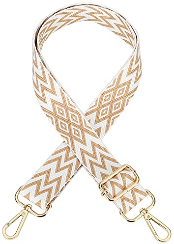 Verstellbarer Schultergurt Taschengurt Breit Schulterriemen Umhängegurt Herren Taschenriemen Damen Zubehör Tragegurt Längenverstellbarer für Schultertasche Tragetaschen und Handtaschen,B Gold Clasp