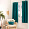 ED ENJOY HOME Rideau Obscurcissant avec Œillets argentés, Bleu Emeraude, 140x180cm, 100% Polyester, Tissu Certifié Oeko-TEX, Collection Réglisse