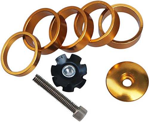 GANOPPER 1-1/8 Rennrad Lenker Vorbau Spacer Fahrradvorbau Kappen MTB Fahrrad lenkererhöhung abstandhalter Mit Bike Headset Star Nut Screw