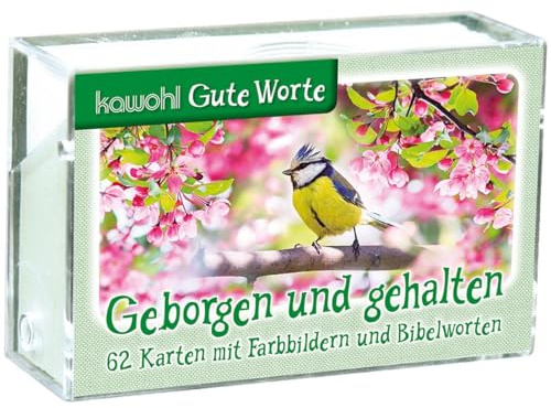 Geborgen und gehalten: 62 Karten mit Farbbildern und Bibelworten