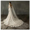 YEKIM Brautschleier Weiß Elfenbein Hochzeit Zubehör Strass Applikationen Braut Schulter Schleier Kathedrale Tüll Langer Umhang Umhang Schal Cape Schleier