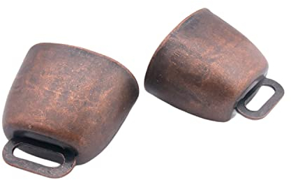 2 Stück Kuhpferd Schaf, Weideglocken, Kupferglocken, Rinder, Bauernhof, Tier, laute rote Bronze-Glocke, Haustier-Diebstahlschutz-Zubehörglocke, Hochzeitsglocken und Glocken, Schlaginstrumente