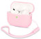 AOTUAO Kompatibel mit AirPods Pro 2 Hülle Case, Silikon Stoßfeste Schutzhülle für AirPods Pro 2. Generation 2022 Case Cover mit Silikon Lanyard, Front-LED Sichtbar, Rosa