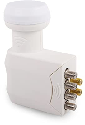 GALLUNOPTIMAL Wideband + Quad Hybrid LNB - 2 Ausgänge V/H 290-2340 MHz L.O. 10.41 GHz für Wideband-Multischalter + 4 Legacy Ausgänge für direkte Receiver-Anschlüsse