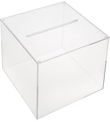 EH Design Spendenbox aus robustem Acryl – 30 x 30 x 30 – Transparente Acrylglas Box – Spendendose für Benefizveranstaltungen, Straßenfeste & Hochzeiten – Made in DE