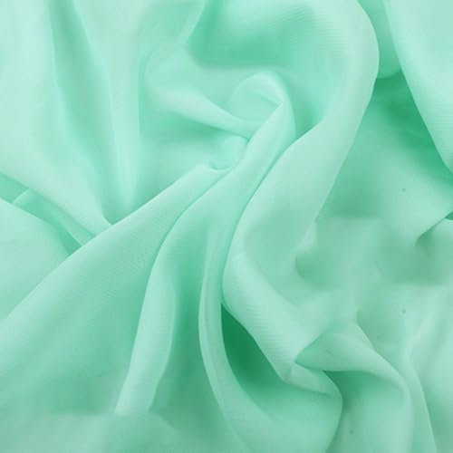 500cm×150cm Chiffon Stoff Hochzeitsstoffe Tischdeckenstoffe Bekleidungsstoffe Dekostoff Kostümstoff Stoffe zum Nähen Meterware Dekorieren für DIY Basteln Kleidungsdekoration,Hellgrün