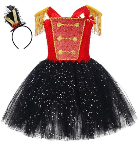 KSHSAA Costume de Cirque pour Filles | Robe de Fille de Costume de Casse-Noisette,Costume Casse-Noisette, Jupe à gâteau sans Manches avec Bandeau, déguisement de Cirque Casse-Noisette